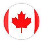 canadian flag button flag of canada badge 3d illustration